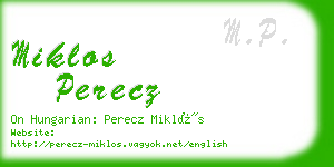 miklos perecz business card